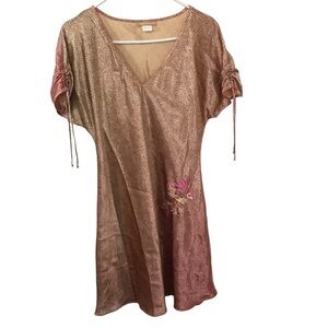 3/$15 Sensara pink beige Ombre short sleeve pajama gown